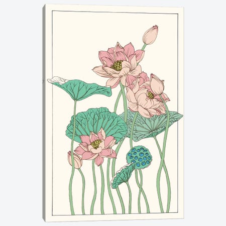Botanical Gloriosa Lotus I Canvas Print #WNG59} by Melissa Wang Canvas Wall Art