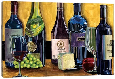 Still Life with Wine II Canvas Art Print - Melissa Wang