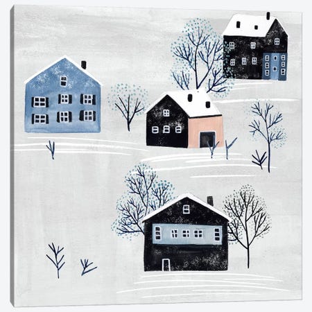 Snowy Village I Canvas Print #WNG604} by Melissa Wang Canvas Art Print
