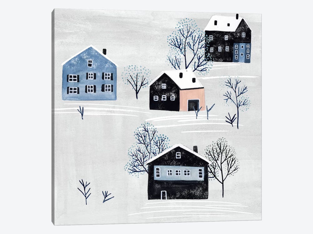 Snowy Village I by Melissa Wang 1-piece Canvas Print