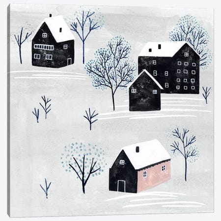 Snowy Village II Canvas Print #WNG605} by Melissa Wang Art Print