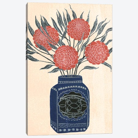 Vase of Flowers IV Canvas Print #WNG626} by Melissa Wang Canvas Art Print