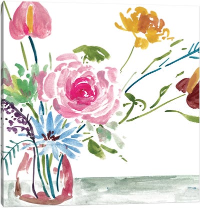 Celebration Bouquet I Canvas Art Print - Carnations
