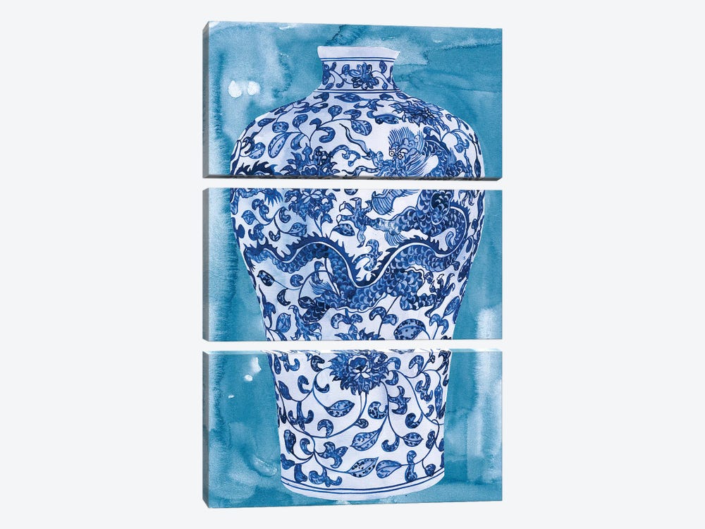 Ming Vase I by Melissa Wang 3-piece Canvas Wall Art
