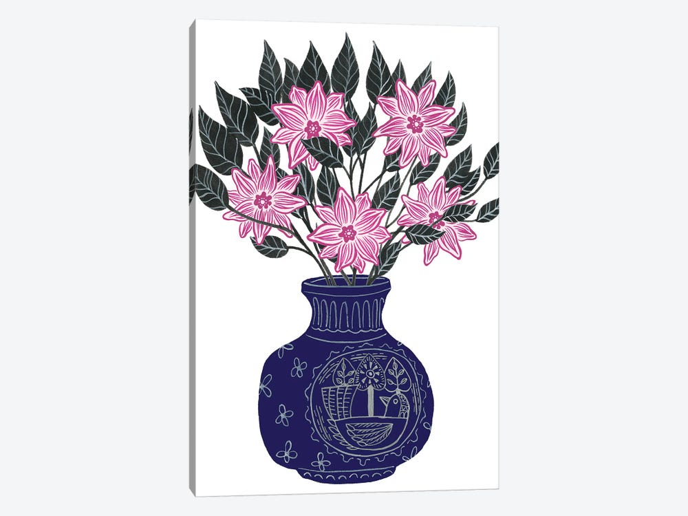 Painted Vase II by Melissa Wang 1-piece Canvas Print