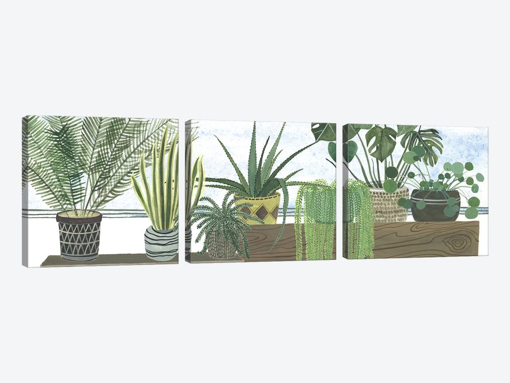 Mes Plantes Collection by Melissa Wang 3-piece Canvas Artwork