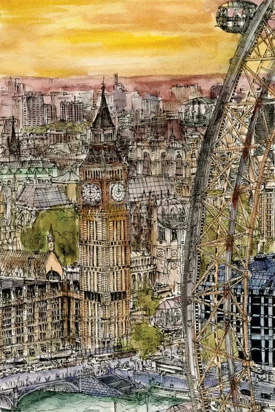 London: City Scene IV by Melissa Wang