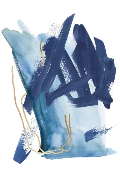 Indigo Collide I by Melissa Wang art print