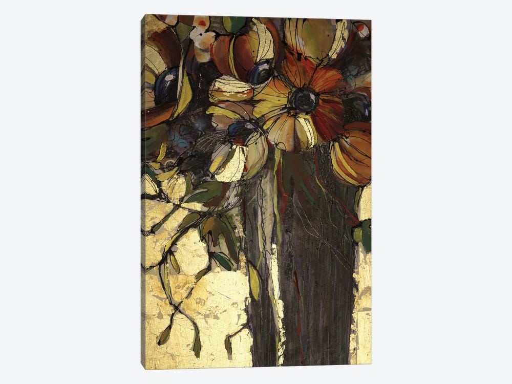 Goldleaf Poppies by Winnie Eaton 1-piece Canvas Artwork