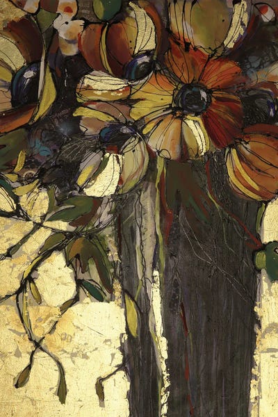 Winnie Eaton: Goldleaf Poppies by Winnie Eaton