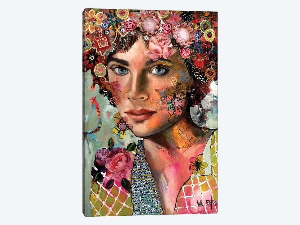 Innocent Flower Girl by Winnie Eaton 1-piece Canvas Wall Art