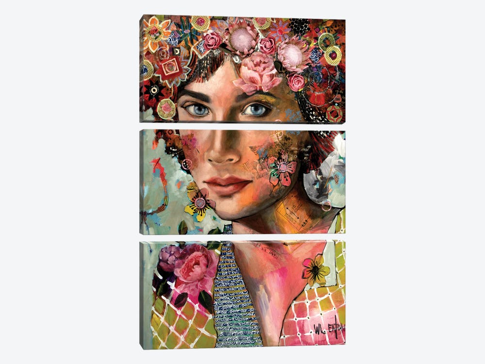 Innocent Flower Girl by Winnie Eaton 3-piece Canvas Wall Art