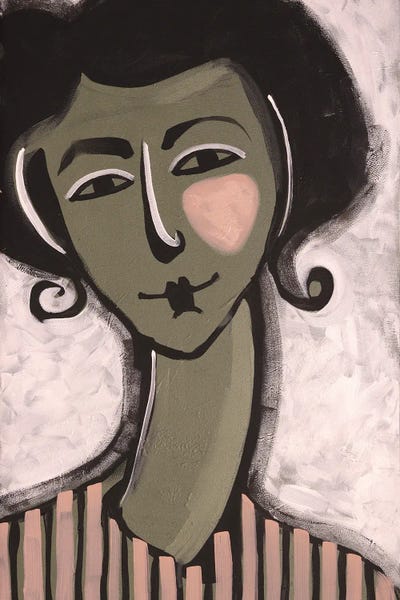 Lady In Stripes II by Winnie Eaton canvas print