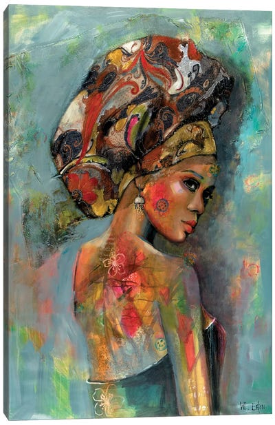 Lady With Headscarf Canvas Art Print