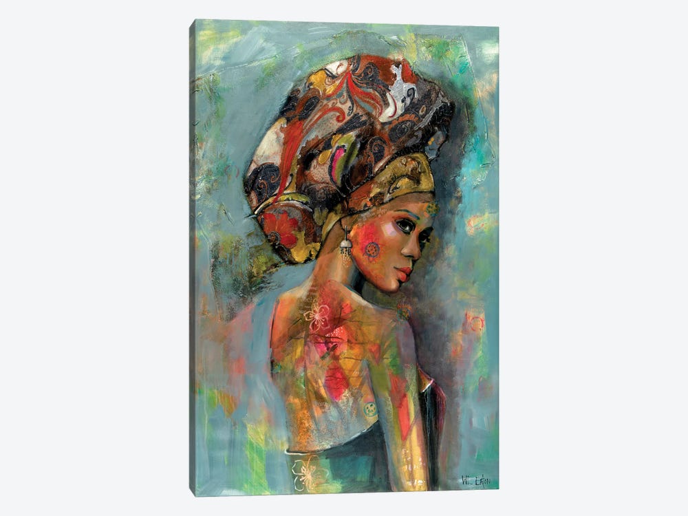 Lady With Headscarf by Winnie Eaton 1-piece Canvas Art Print