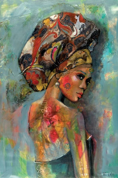 African Heritage: Lady With Headscarf by Winnie Eaton