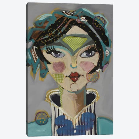 Masked Lady II Canvas Print #WNN18} by Winnie Eaton Art Print