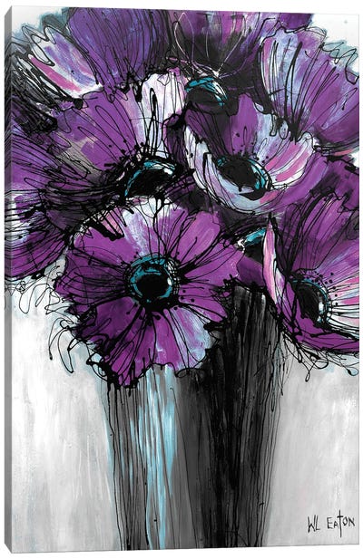 Purple Poppies Canvas Art Print