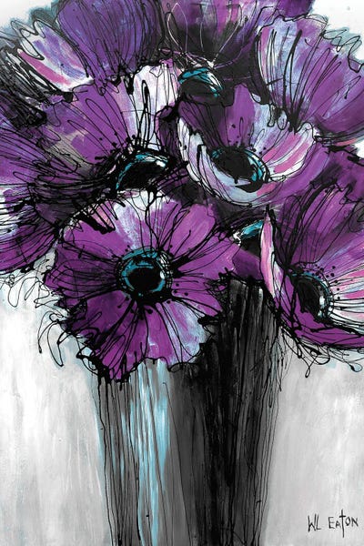 Winnie Eaton: Purple Poppies by Winnie Eaton