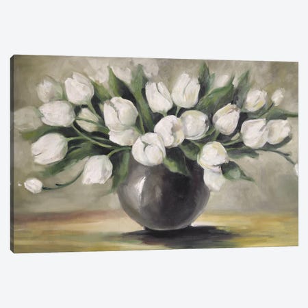 White Tulips Canvas Print #WNN27} by Winnie Eaton Canvas Print