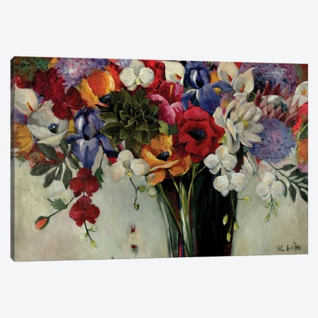 Wild Colourfull Flowers Canvas Print #WNN28} by Winnie Eaton Canvas Art