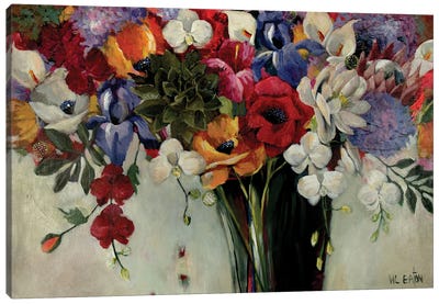 Wild Colourfull Flowers Canvas Art Print