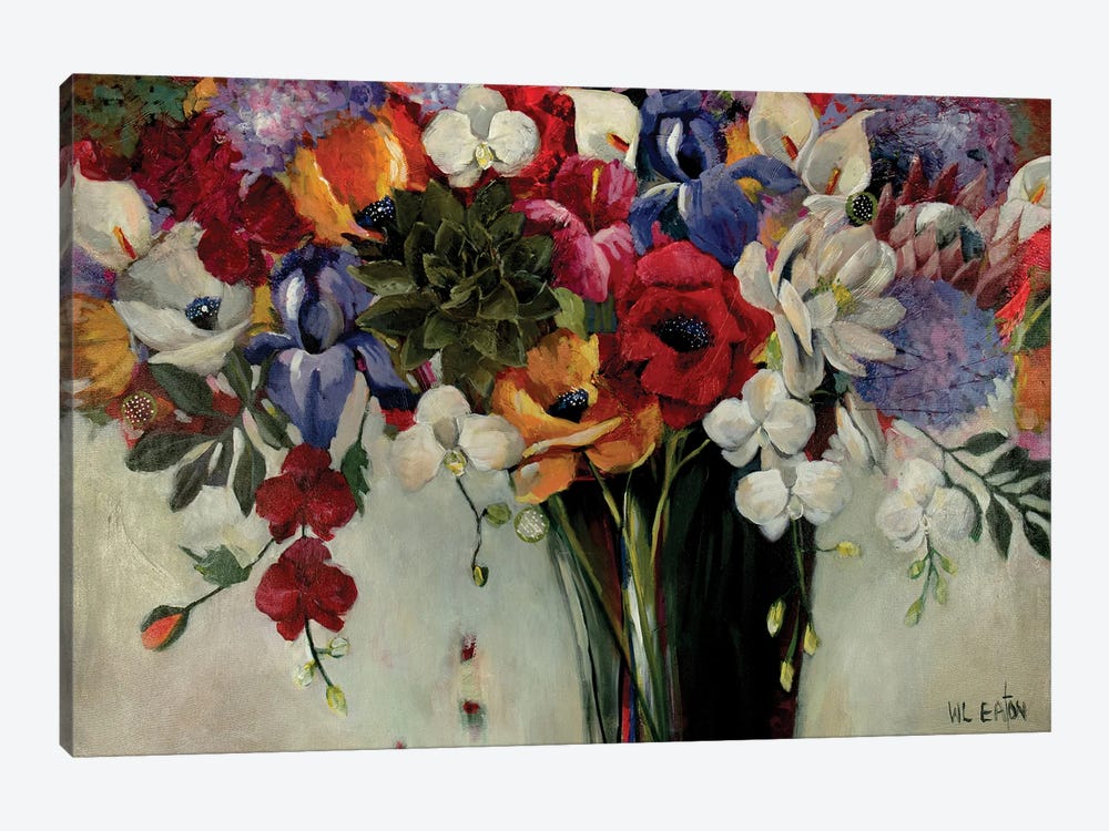 Wild Colourfull Flowers by Winnie Eaton 1-piece Canvas Wall Art