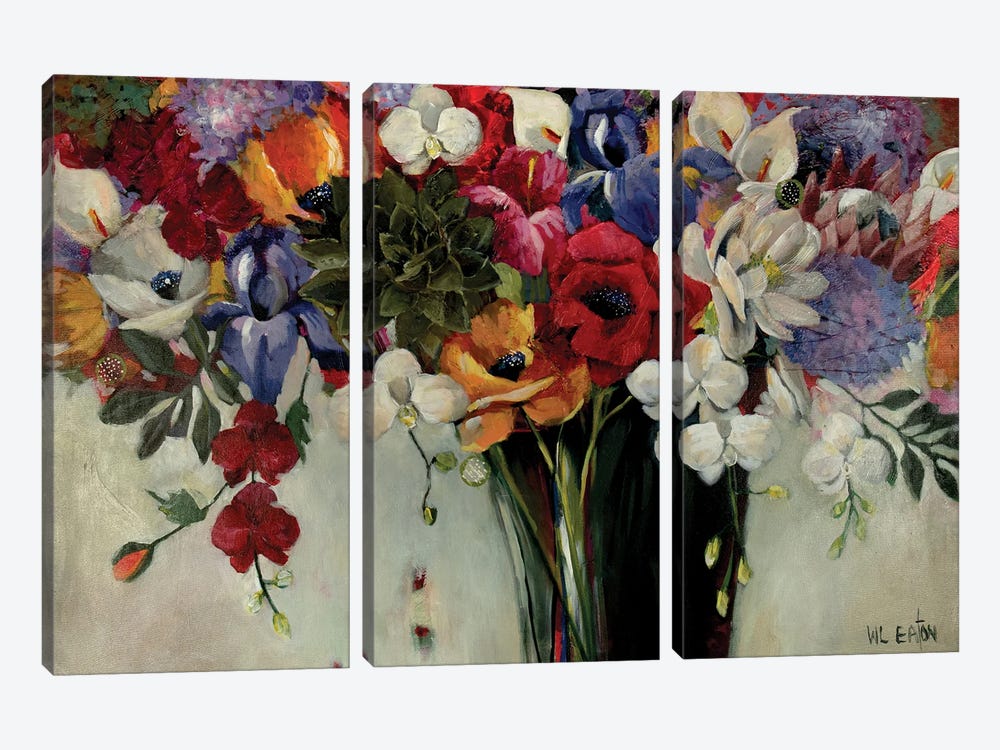 Wild Colourfull Flowers by Winnie Eaton 3-piece Canvas Art