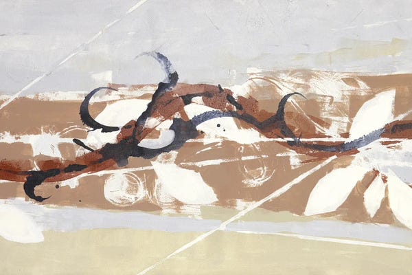 Winnie Eaton: Abstract White Leaf I by Winnie Eaton