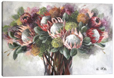 Proteas Canvas Art Print - Bouquet Art