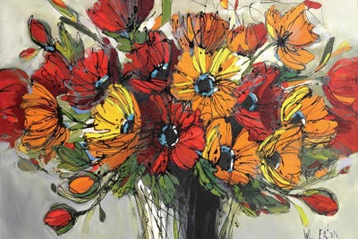 Bright Poppies by Winnie Eaton acrylic art print