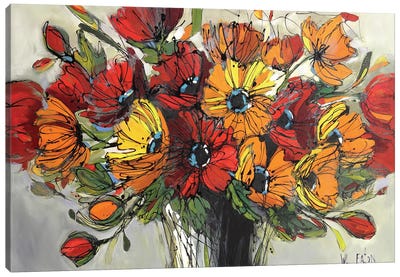 Bright Poppies Canvas Art Print