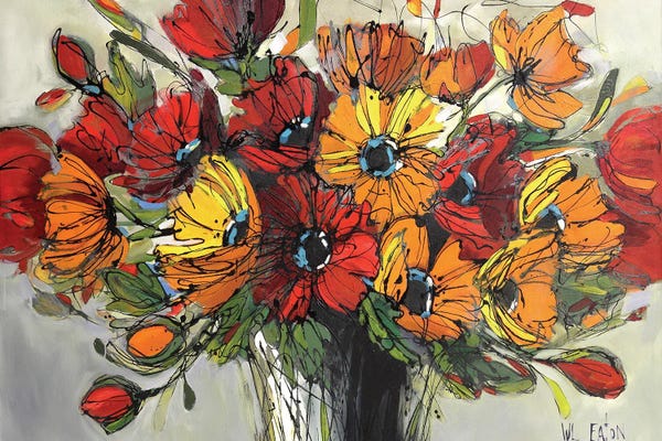 Winnie Eaton: Bright Poppies by Winnie Eaton