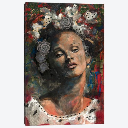 Girl With Pearl Earing Canvas Print #WNN8} by Winnie Eaton Art Print