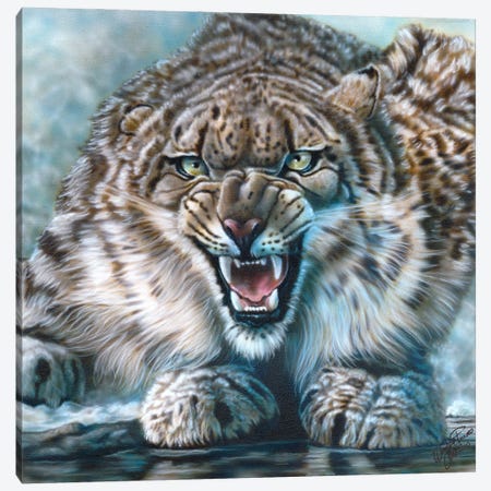 Snow Leopard Canvas Print #WNP46} by Wayne Pruse Canvas Art Print