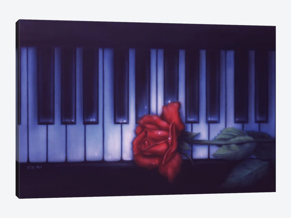 Piano & Rose by Wayne Pruse 1-piece Canvas Art