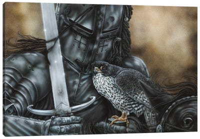 Black Knight Canvas Art Print - Buzzard & Hawk Art