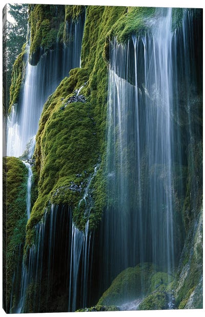 Waterfall, Bavaria, Germany Canvas Art Print - Waterfall Art