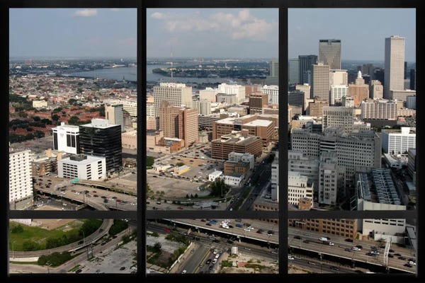Louisiana: New Orleans City Skyline Window View by 5by5collective