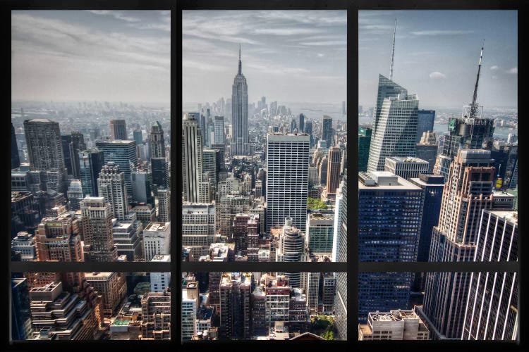 New York City Skyline Window View Art Print By Unknown Artist Icanvas