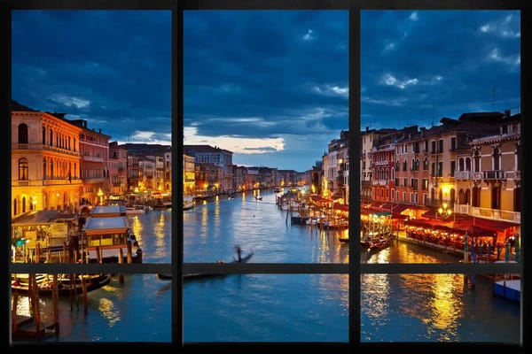 Villages & Towns: Venice City Skyline Window View by Unknown Artist