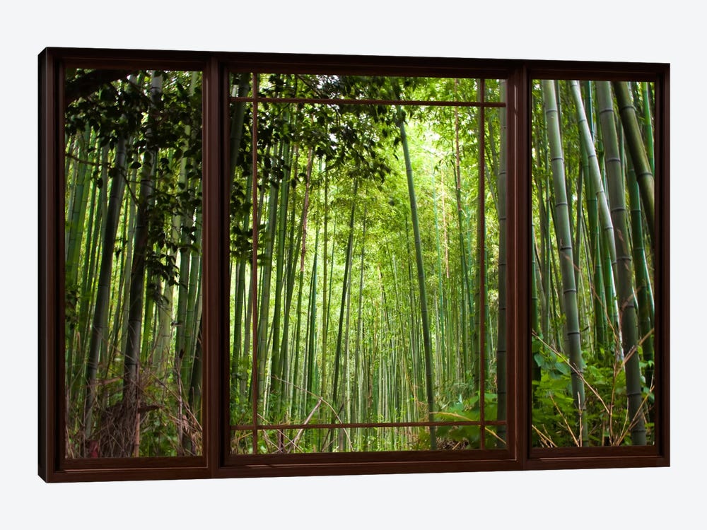 Bamboo Forest Window View Canvas Artwork By Unknown Artist Icanvas