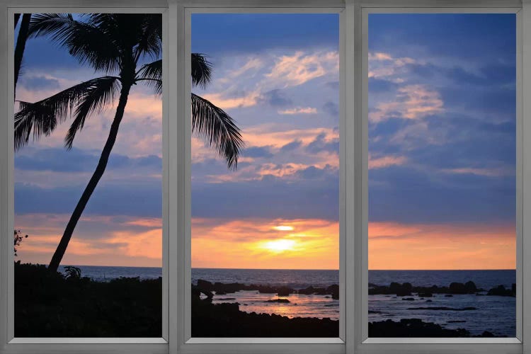 Beach Sunset Window View by Unknown Artist wall art