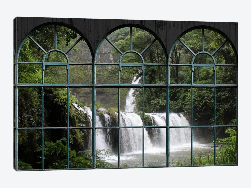 Waterfall Window View by Unknown Artist 1-piece Art Print