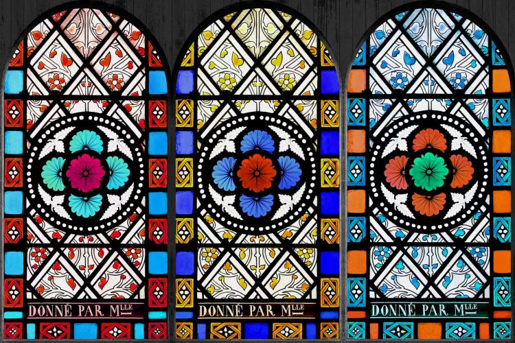 Flowers Patterns Stained Glass Window