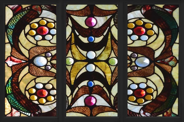 Windows: Geometric Deco Stained Glass Window by 5by5collective