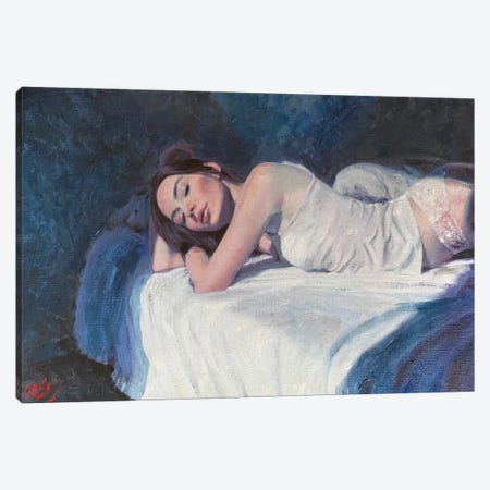 Moonlight Canvas Print #WOX15} by William Oxer Art Print