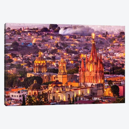 San Miguel de Allende, Mexico, Miramar, Overlook, Parroquia Archangel Church Canvas Print #WPE13} by William Perry Canvas Artwork