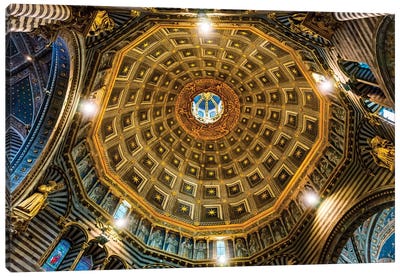 Siena Cathedral interior. Siena, Italy. Completed from 1215 to 1263. Canvas Art Print - Dome Art