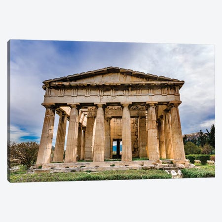 Temple Of Hephaestus, Agora of Athens, Agoraios Kolonos Hill, Athens, Greece Canvas Print #WPE22} by William Perry Canvas Art Print